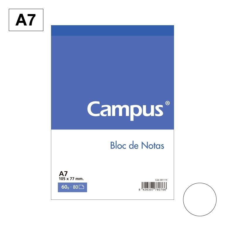 Campus Bloc Notas A7 Microperforado Liso 80 Hojas 60g