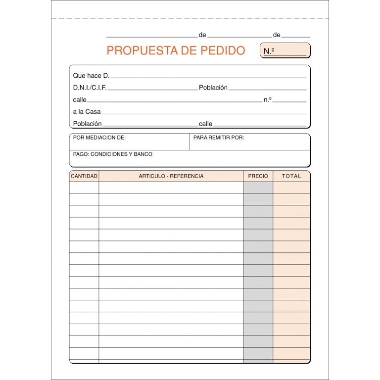Plus Office Talonario Pedidos Original 145x207 mm 100 Hojas