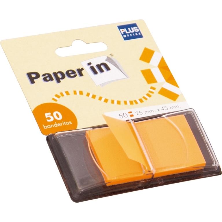 Plus Office Paper In Banderitas 25x45 mm Naranja