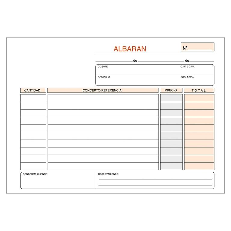Plus Office Talonario Albaranes Duplicado Apaisado 207x145 mm 50 Juegos