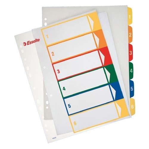 Esselte Indices De Proyectos Imprimibles 1-6