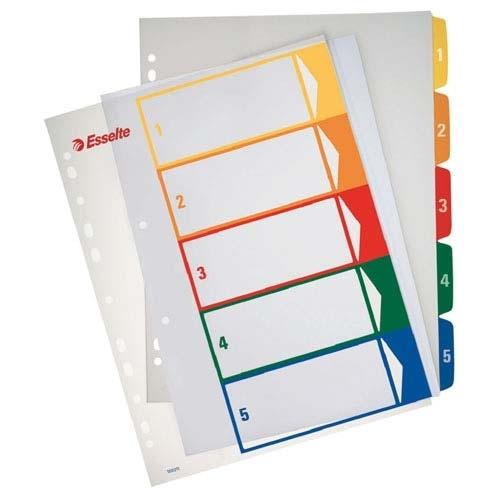 Esselte Indices De Proyectos Imprimibles 1-5