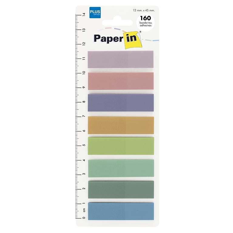 Plus Office Paper In Banderitas 12x45 mm 8 Colores Pastel