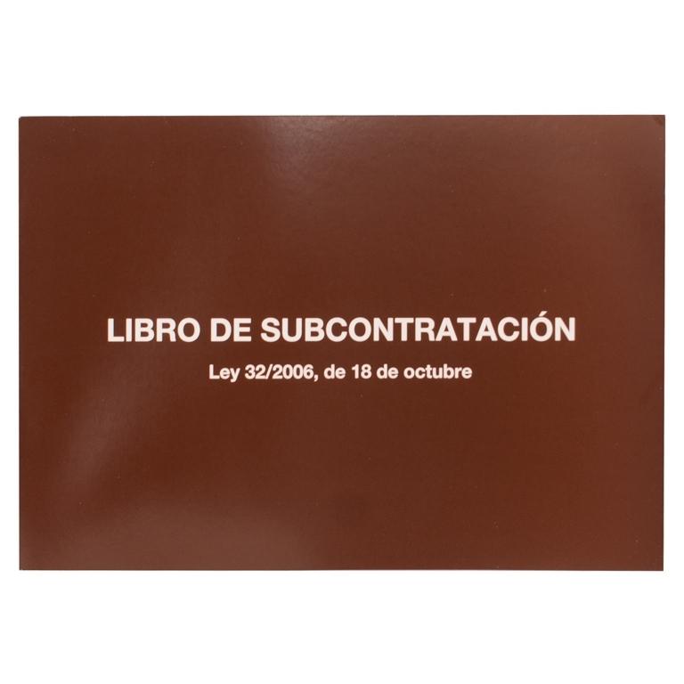 Miquel Rius Libro Subcontratación 297x210 mm 20 Hojas Castellano