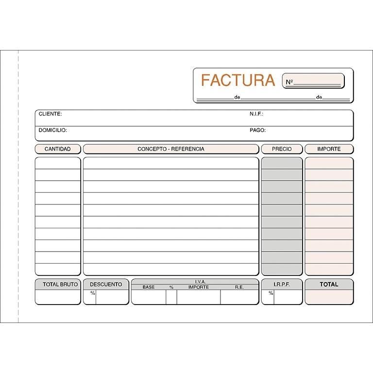 Plus Office Talonario Facturas Duplicado Apaisado 207x145 mm 50 Juegos