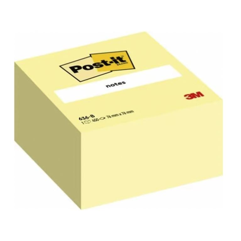 3M Post-It Notas Adhesivas 76x76 mm 450 Hojas Amarillo