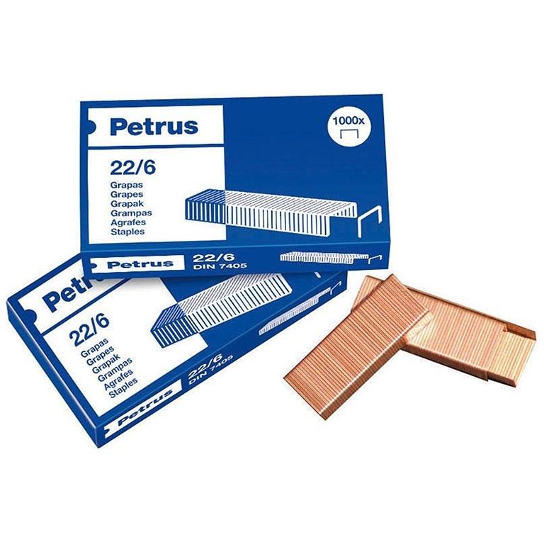 Petrus 22/6 Grapas Cobreadas (1000 ud.)
