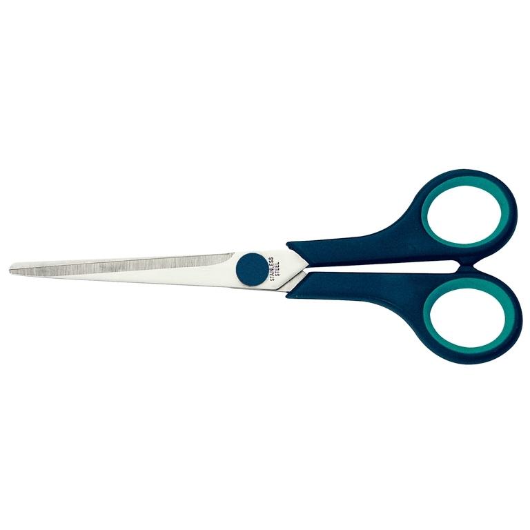 Plus Office Tijera Oficina Luxe Inox 180 mm Azul