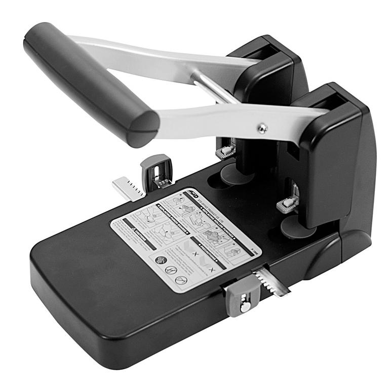 Plus Office P-1000 Perforador Gran Capacidad 100 Hojas Negro/Plata