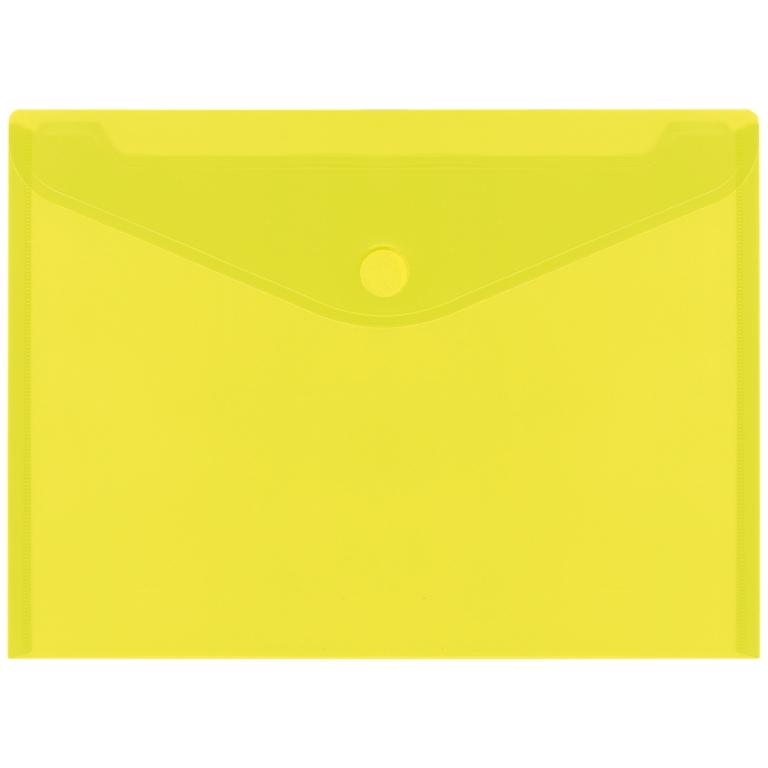 Plus Office Sobre Plástico A4+ Cierre Velcro Apaisado Amarillo