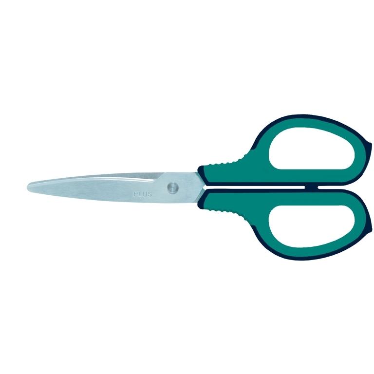 Plus Office Tijera Oficina Inox Curve 174 mm Azul