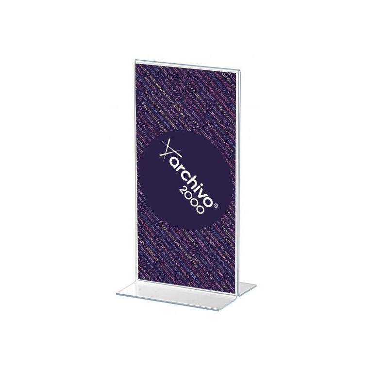 Archivo 2000 Expositor Sobremesa 1/3 A4 Vertical Forma T Transparente