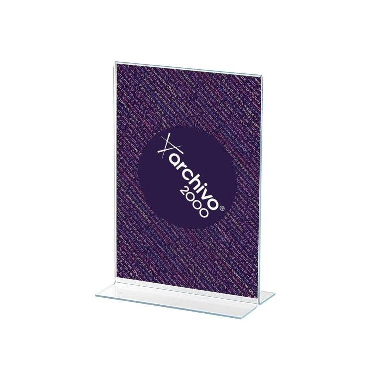 Archivo 2000 Expositor Sobremesa A4 Vertical Forma T Transparente