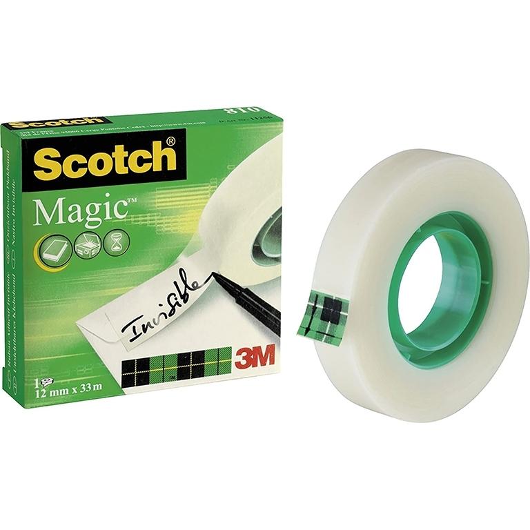 3M Scotch Magic Cinta Adhesiva Invisible 12mmx33m