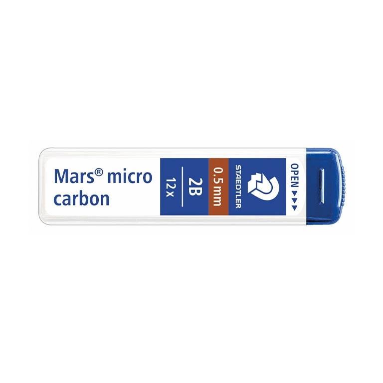Staedtler Mars Micro Carbon Minas Recambio 0,5 mm 2B (12 Uds.)