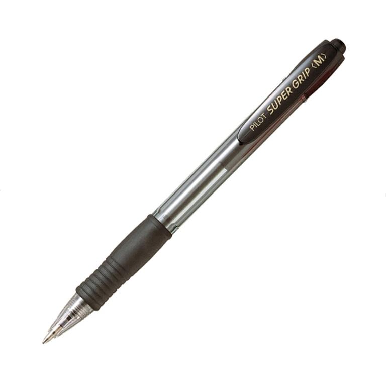 Pilot Super Grip Bolígrafo Retráctil Tinta Aceite 0,4mm Negro