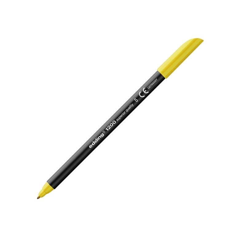 Edding 1200 Rotulador Punta Fibra Redonda 1 mm. Amarillo