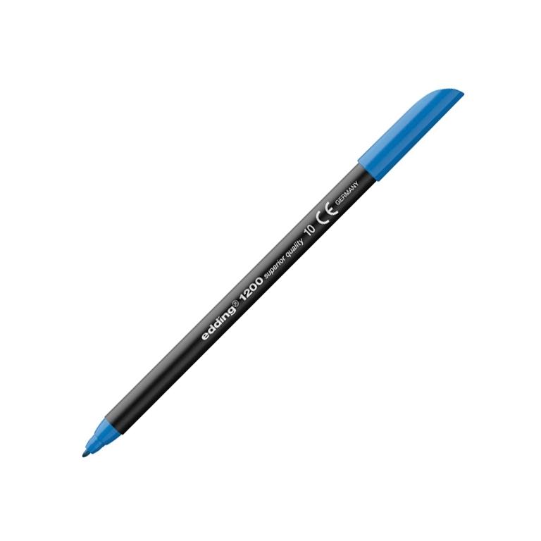 Edding 1200 Rotulador Punta Fibra Redonda 1 mm. Azul Claro