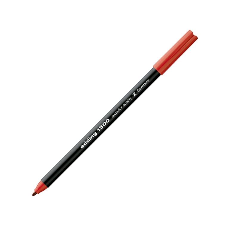 Edding 1300 Rotulador Punta Fibra Redonda 2 mm. Rojo