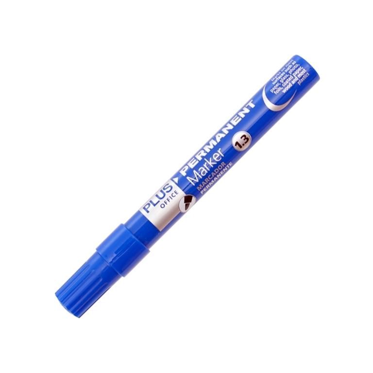 Plus Office Plus Marker Marcador Permanente Punta Redonda 1,3 mm Azul