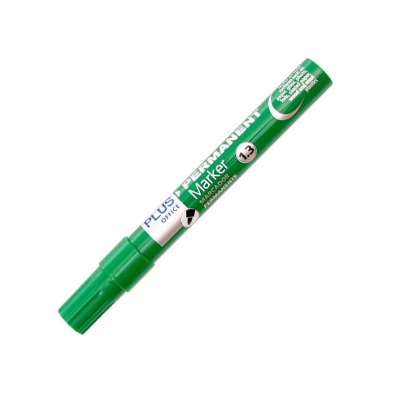 Plus Office Plus Marker Marcador Permanente Punta Redonda 1,3 mm Verde