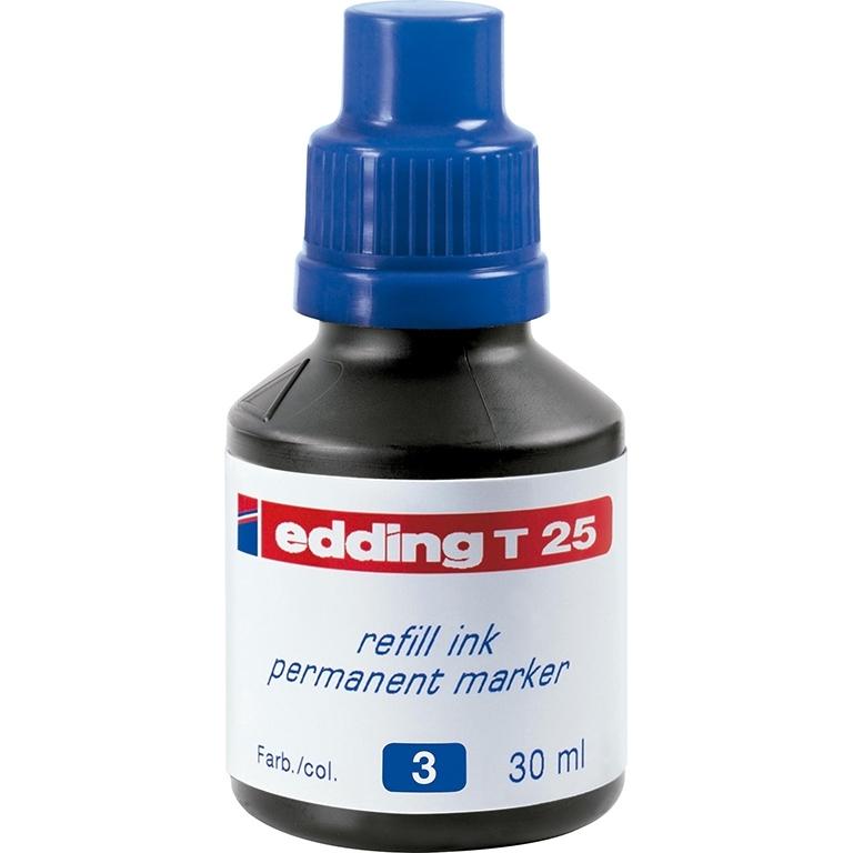 Edding T25 Tinta Recarga Marcador Permanente 30 ml Azul