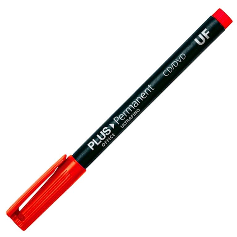 Plus Office Marcador Permanente Ultra Fino 0,4 mm Rojo
