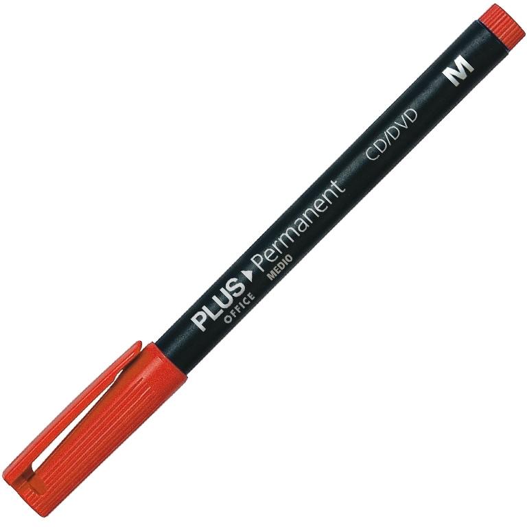 Plus Office Marcador Permanente Medio 1 mm Rojo
