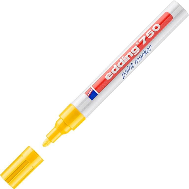 Edding 750 Marcador Tinta Opaca Permanente Punta Redonda 2-4 mm Amarillo