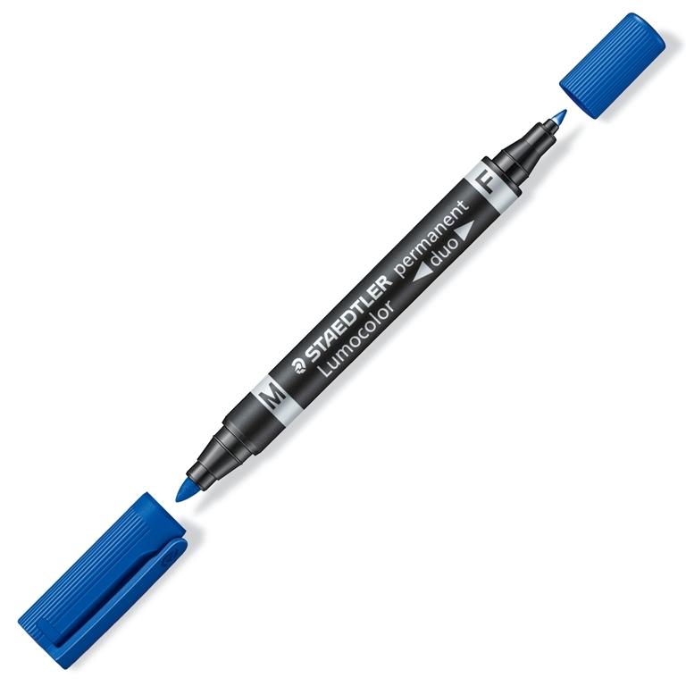 Staedtler Lumocolor Duo Rotulador Permanente Punta Doble 0,6-1,5 mm Azul