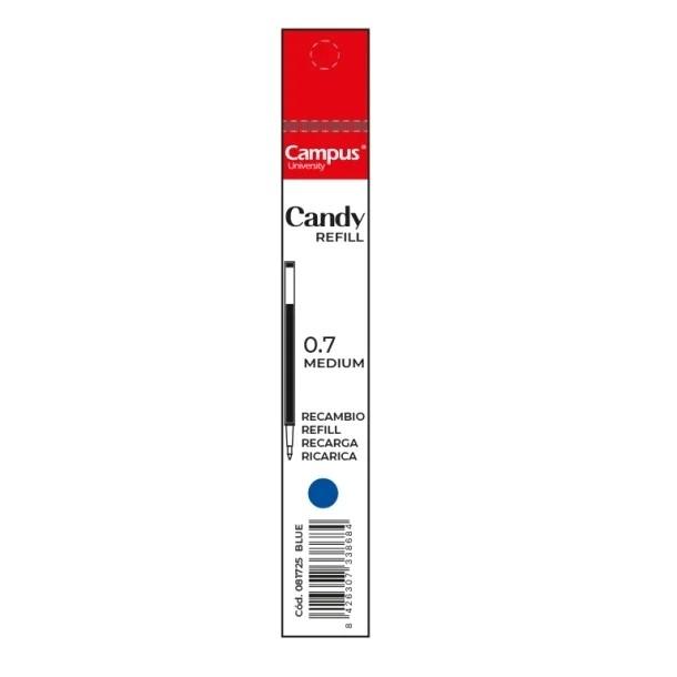 Campus Recambio Bolígrafo Tinta Gel Candy Negro