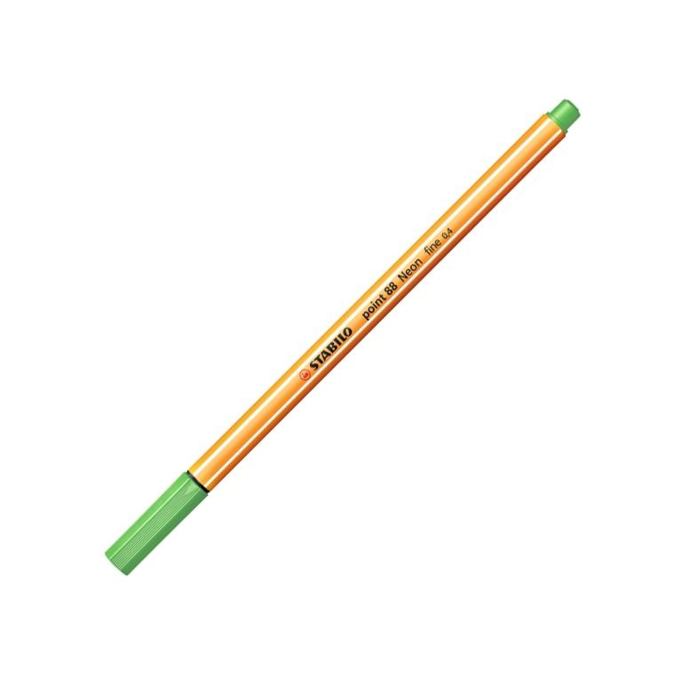 Stabilo Point 88 Rotulador Punta Fina 0,4Mm Verde Neón