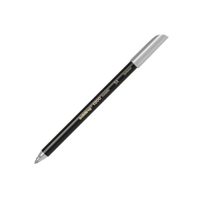 Edding 1200 Rotulador Punta Fibra Redonda 1 mm. Plata