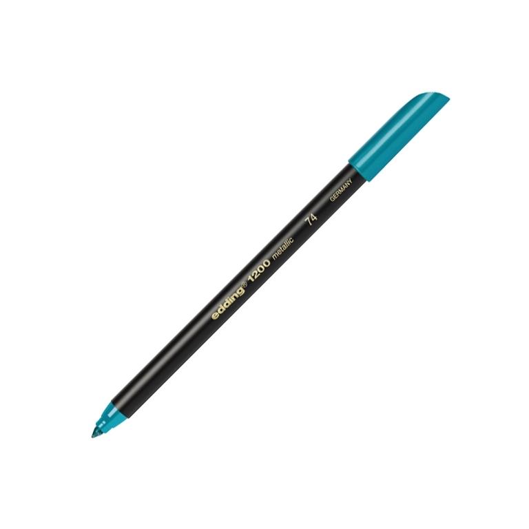 Edding 1200 Rotulador Punta Fibra Redonda 1 mm. Verde Metálico