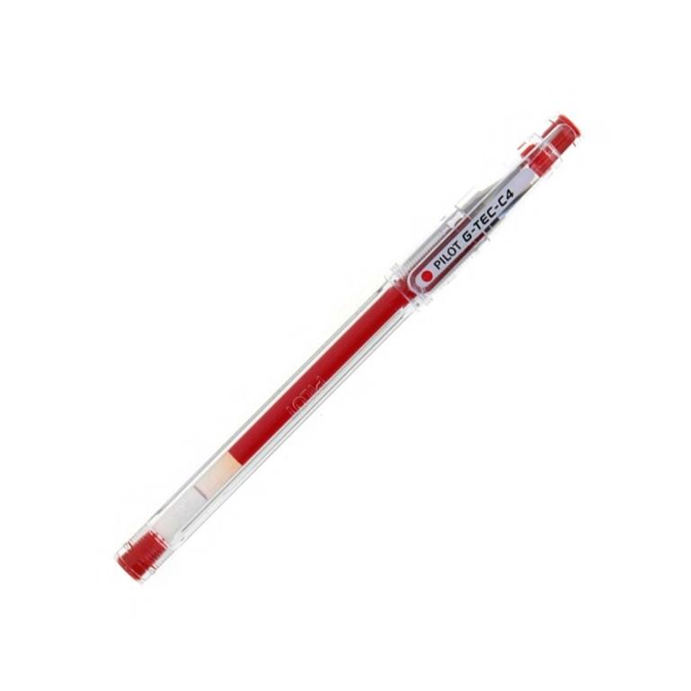 Pilot G-Tec C4 Bolígrafo Gel Ultrafino 0,4mm Rojo