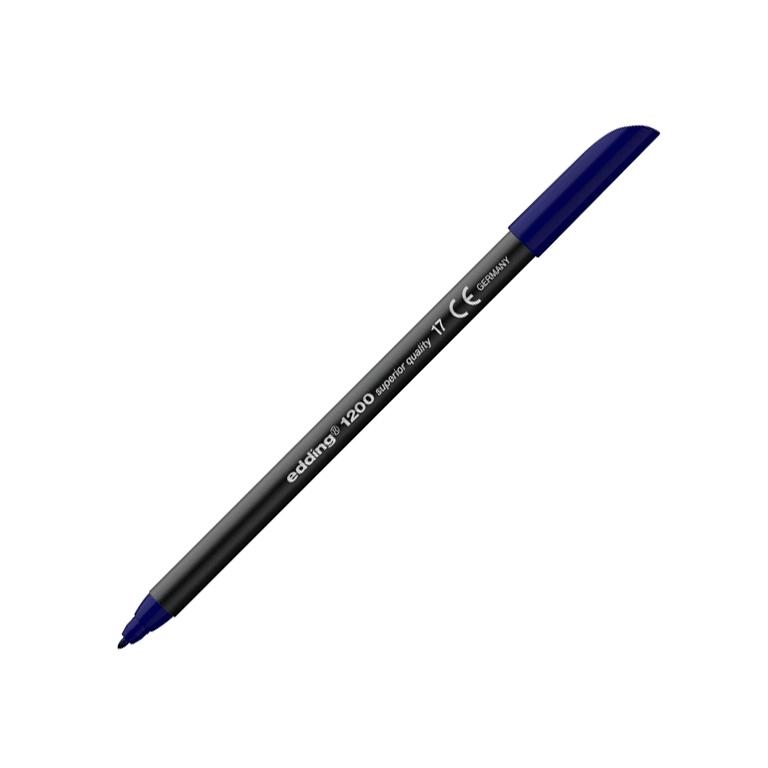 Edding 1200 Rotulador Punta Fibra Redonda 1 mm. Azul Acero