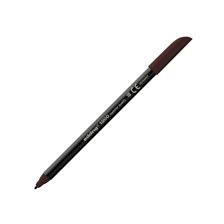 Edding 1200 Rotulador Punta Fibra Redonda 1 mm. Marrón Oscuro