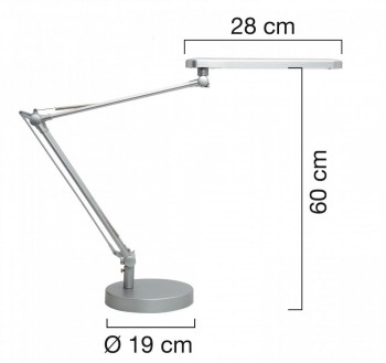 Lámpara de escritorio LED MAMBO GRIS METALIZADO ESENCIALES