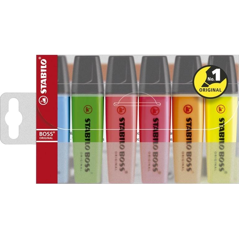 Stabilo Boss Original Blister 6 Subrayadores Fluorescentes