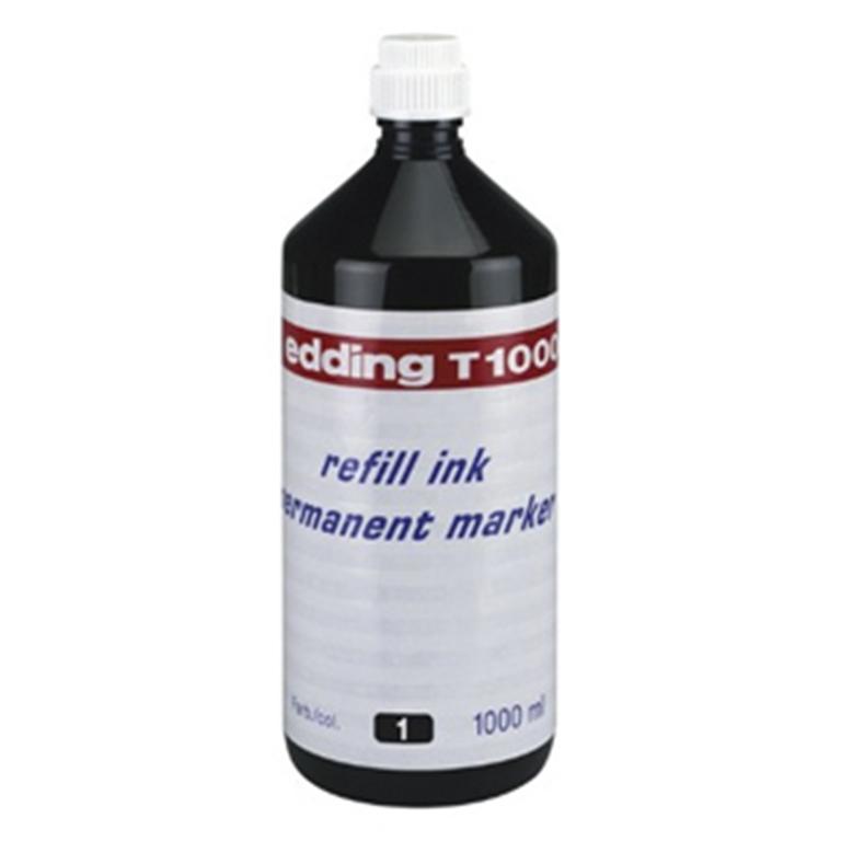 Edding T1000 Tinta Recarga Marcador Permanente 1000 ml Negro