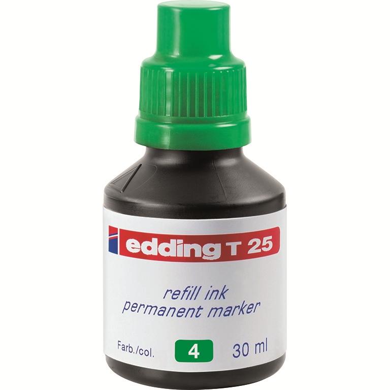 Edding T25 Tinta Recarga Marcador Permanente 30 ml Verde