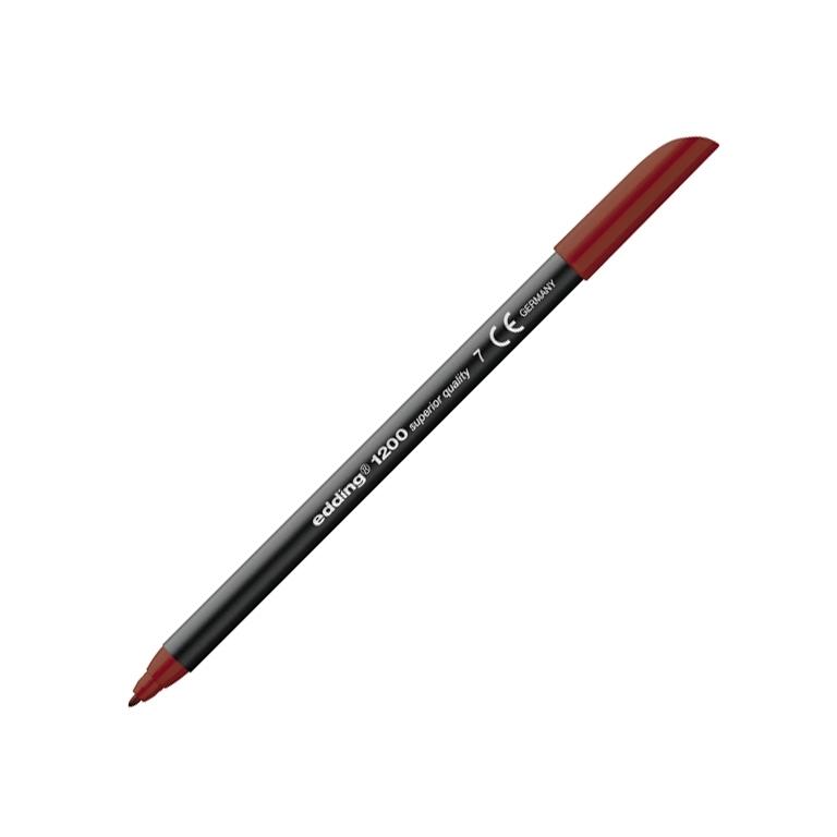 Edding 1200 Rotulador Punta Fibra Redonda 1 mm. Marrón