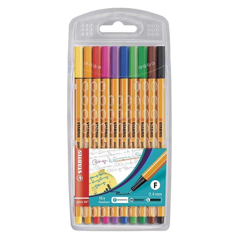 Stabilo Point 88 Rotulador Punta Fina 0,4Mm Estuche 10 Col