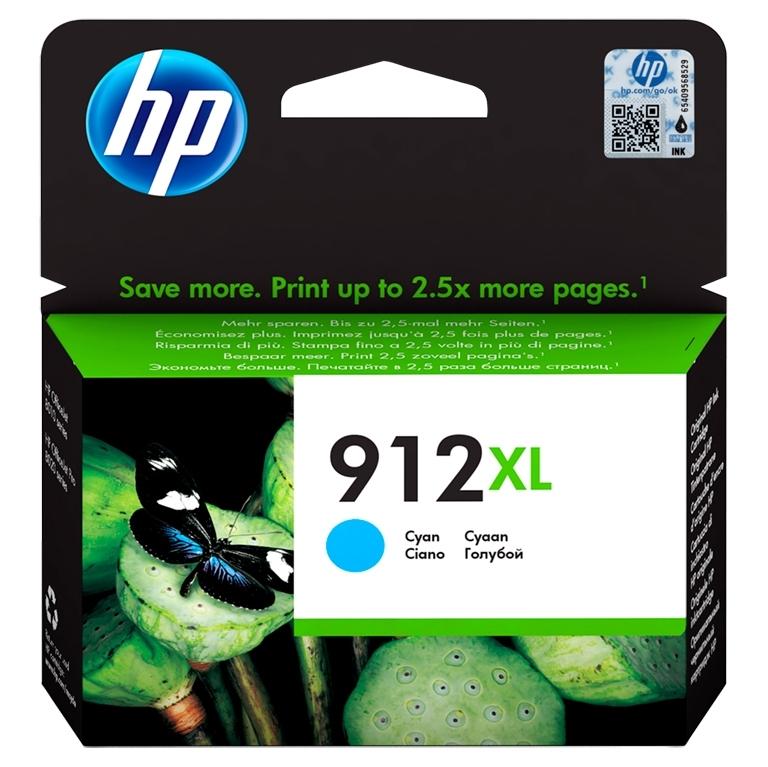 HP 912XL, 3YL81AE, Cartucho Tinta Cian, Alta Capacidad