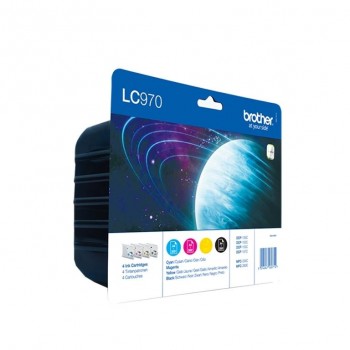 TINTA BROTHER LC970VALBP PACK 4 COLORES