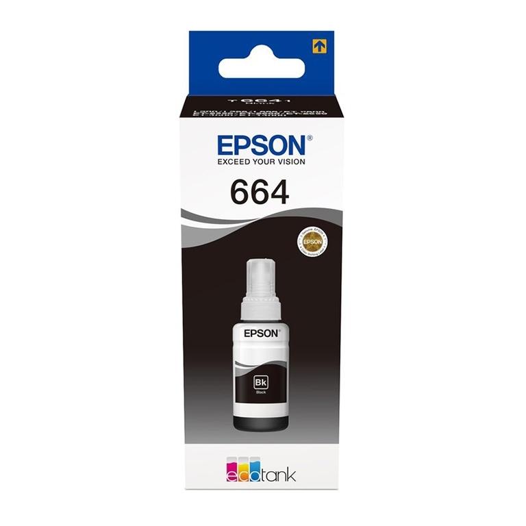 Epson T6641 Ecotank, T664140, Cartucho Tinta Negro 70ml