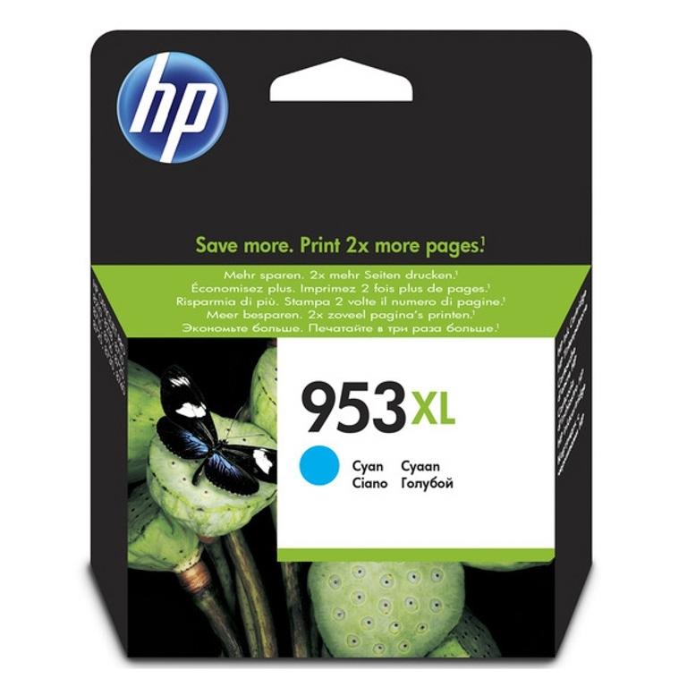 HP 953XL, F6U16AE, Cartucho Tinta Cian, Alta capacidad