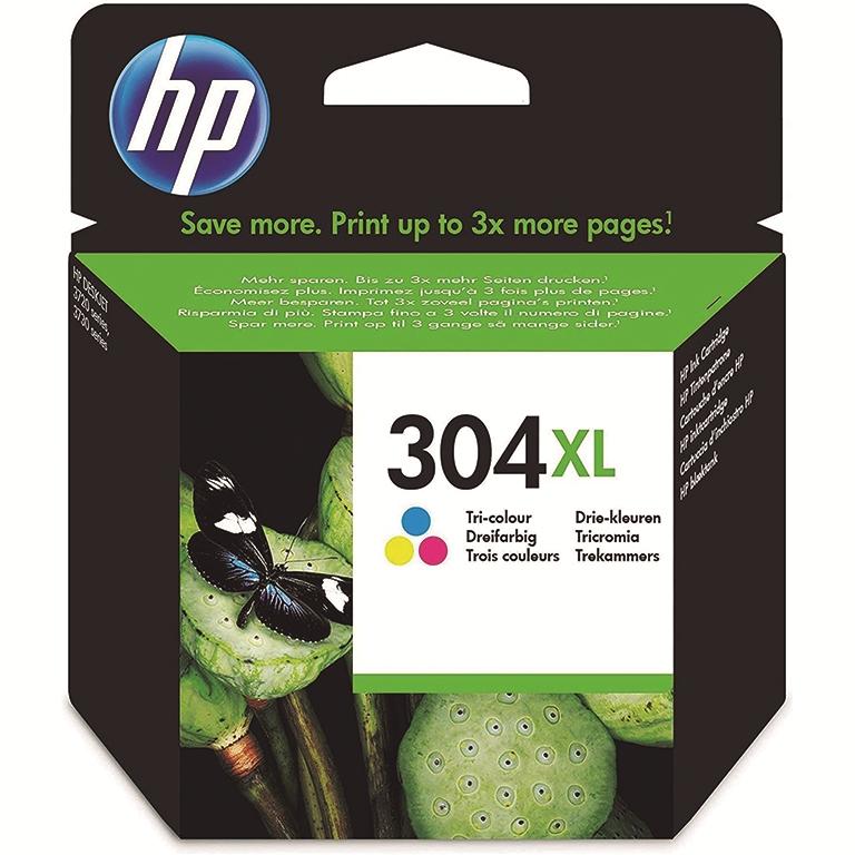 HP 304XL, N9K07AE, Cartucho Tinta Tricolor, Alta Capacidad