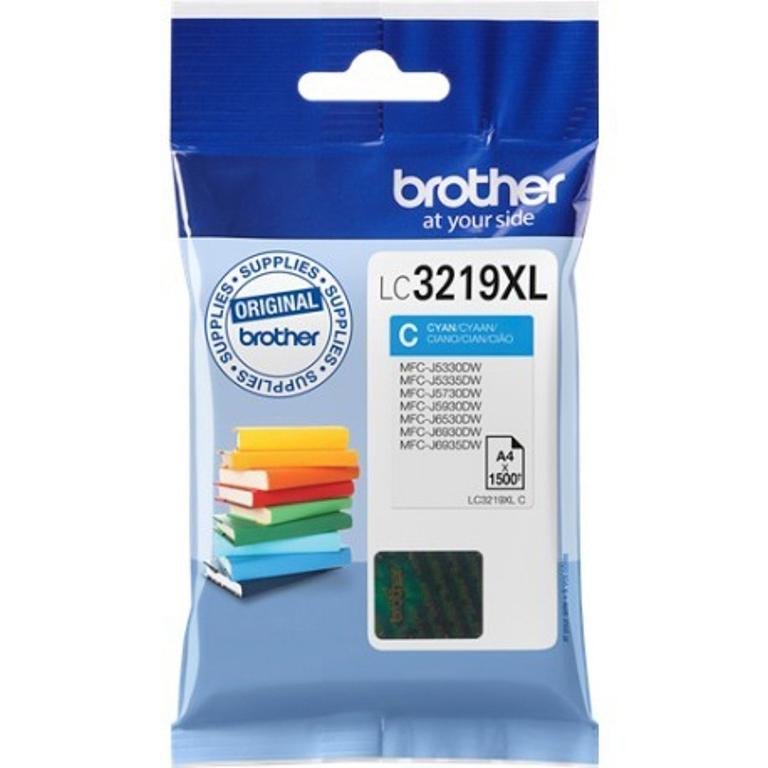 Brother LC-3219XL, LC3219XLC, Cartucho Tinta Cian, Alta Capacidad