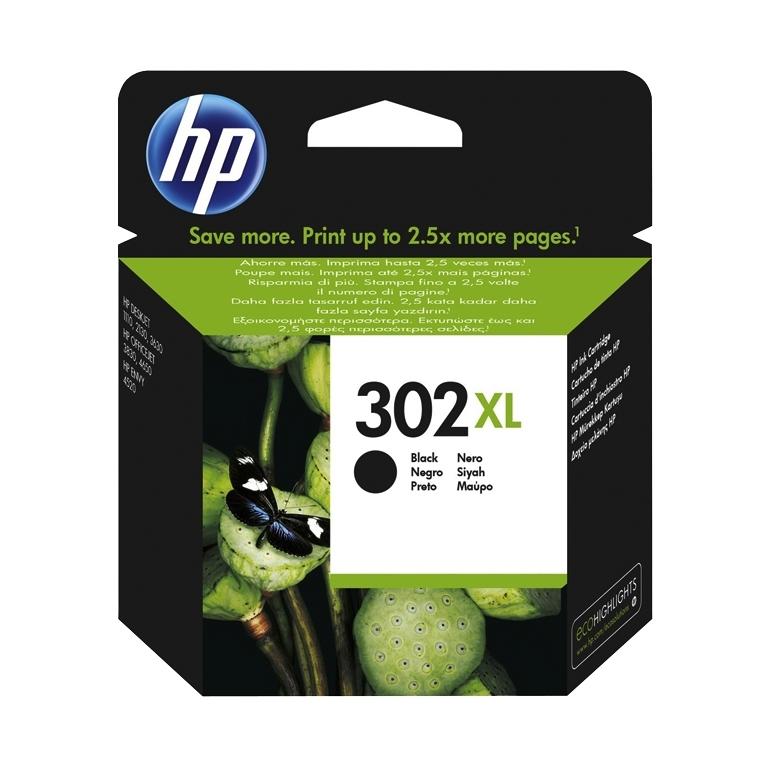 HP 302XL, F6U68AE, Cartucho Tinta Negro, Alta Capacidad